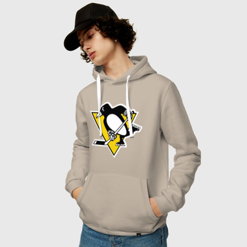 Мужская толстовка хлопок Pittsburgh Penguins, цвет миндальный - фото 3