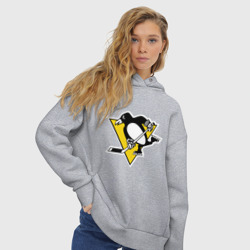 Женское худи Oversize хлопок Pittsburgh Penguins - фото 2