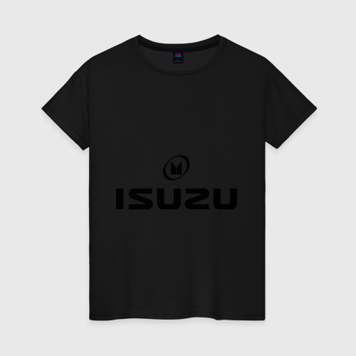 Женская футболка хлопок Isuzu, цвет черный