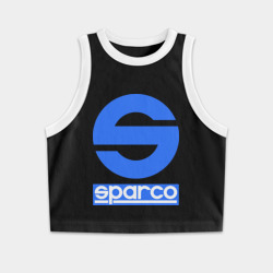 Женская укороченная майка-топ хлопок Sparco Спарко