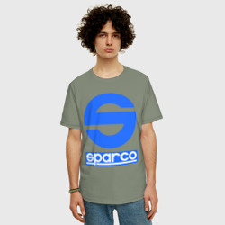 Мужская футболка хлопок Oversize Sparco Спарко - фото 2