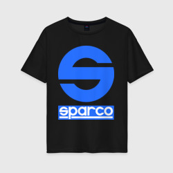 Женская футболка хлопок Oversize Sparco Спарко