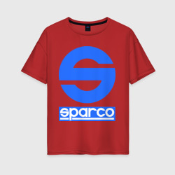 Женская футболка хлопок Oversize Sparco Спарко