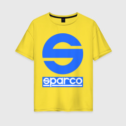 Женская футболка хлопок Oversize Sparco Спарко