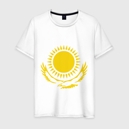 Мужская футболка хлопок Казахстан, цвет белый
