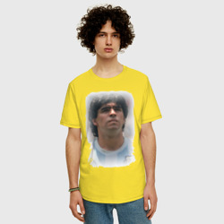 Мужская футболка хлопок Oversize Diego Maradona 2 - фото 2