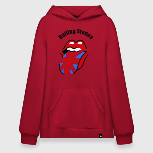 Худи SuperOversize хлопок Rolling Stones 3, цвет красный