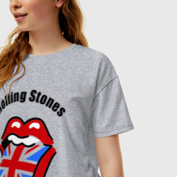 Женская футболка хлопок Oversize Rolling Stones 3 - фото 2