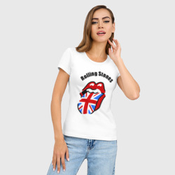 Женская футболка хлопок Slim Rolling Stones 3 - фото 2