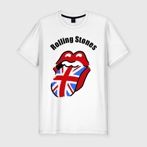 Мужская футболка хлопок Slim Rolling Stones 3, цвет белый