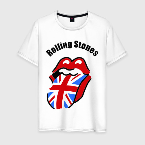 Мужская футболка из хлопка с принтом Rolling Stones 3, вид спереди №1