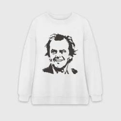 Женский свитшот oversize без начеса хлопок Джек Николсон