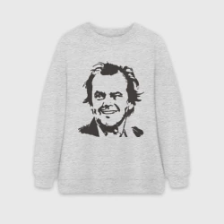Женский свитшот oversize без начеса хлопок Джек Николсон