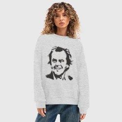Женский свитшот oversize без начеса хлопок Джек Николсон - фото 2