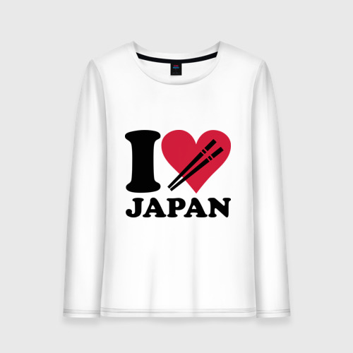 Женский лонгслив хлопок I love Japan - Я люблю Японию