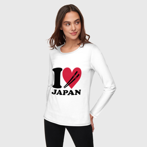 Женский лонгслив хлопок I love Japan - Я люблю Японию - фото 3