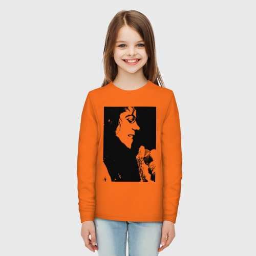 Детский лонгслив хлопок Michael Jackson 14, цвет оранжевый - фото 5