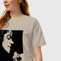 Женская футболка хлопок Oversize Michael Jackson 14 - фото 2