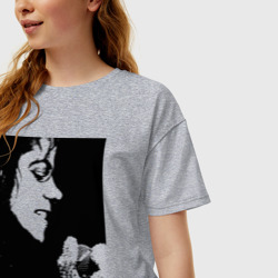 Женская футболка хлопок Oversize Michael Jackson 14 - фото 2