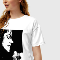 Женская футболка хлопок Oversize Michael Jackson 14 - фото 2