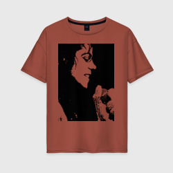 Michael Jackson 14 – Женская футболка хлопок Oversize с принтом купить со скидкой в -16%