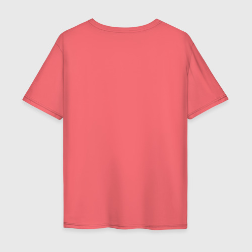 Мужская футболка хлопок Oversize Сердце занято, цвет коралловый - фото 2
