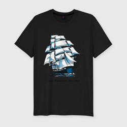 Мужская футболка хлопок Slim По волнам жизни