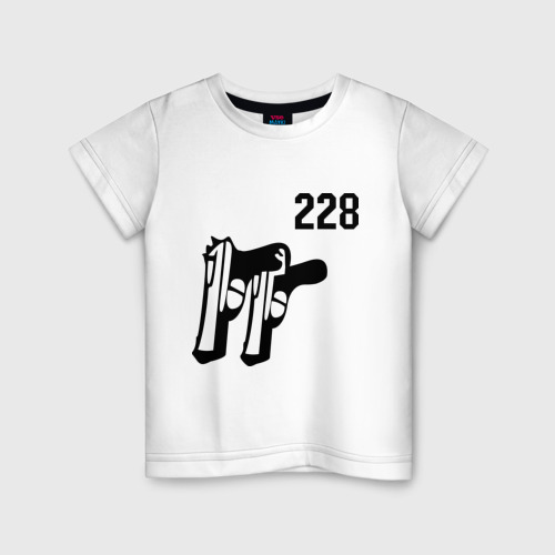Детская футболка хлопок 228 (2), цвет белый