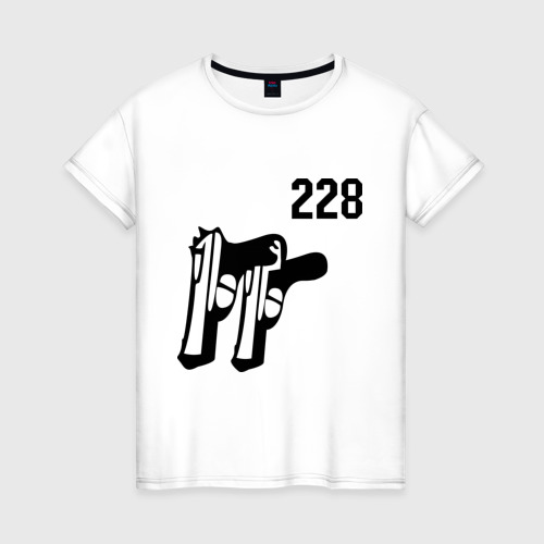 Женская футболка хлопок 228 (2), цвет белый
