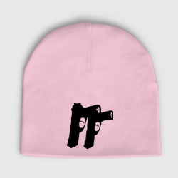 Мужская шапка демисезонная Пистолеты 3