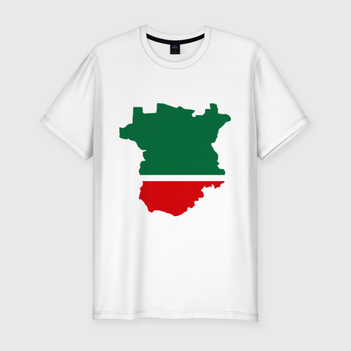Мужская футболка хлопок Slim Чечня (Chechnya), цвет белый