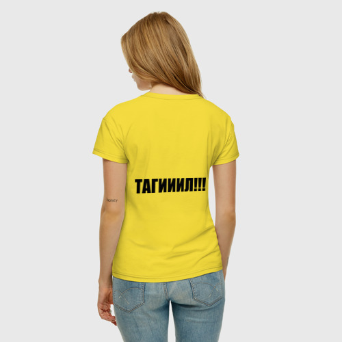 Женская футболка хлопок Тагил (8), цвет желтый - фото 4
