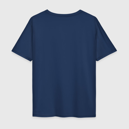 Мужская футболка хлопок Oversize Поросенок да Винчи, цвет темно-синий - фото 2