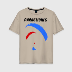 Женская футболка хлопок Oversize Paragliding
