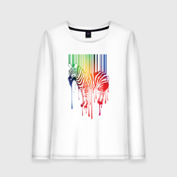 Женский лонгслив хлопок Color zebra