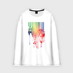 Женский лонгслив oversize хлопок Color zebra