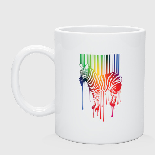 Кружка керамическая Color zebra, цвет белый