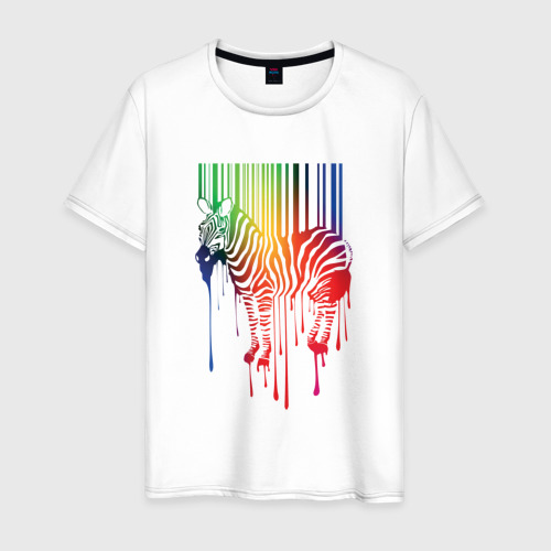 Мужская футболка хлопок Color zebra