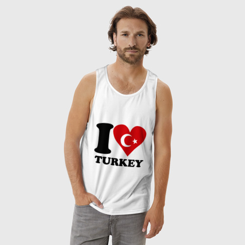 Мужская майка хлопок I love turkey - фото 3