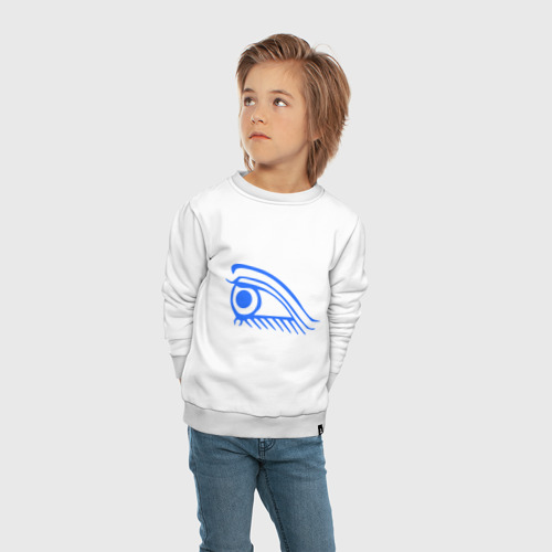 Детский свитшот хлопок Eye (2), цвет белый - фото 5