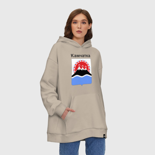 Худи SuperOversize хлопок Камчатка, цвет миндальный - фото 4