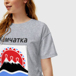 Женская футболка хлопок Oversize Камчатка - фото 2