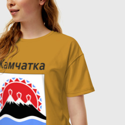 Женская футболка хлопок Oversize Камчатка - фото 2