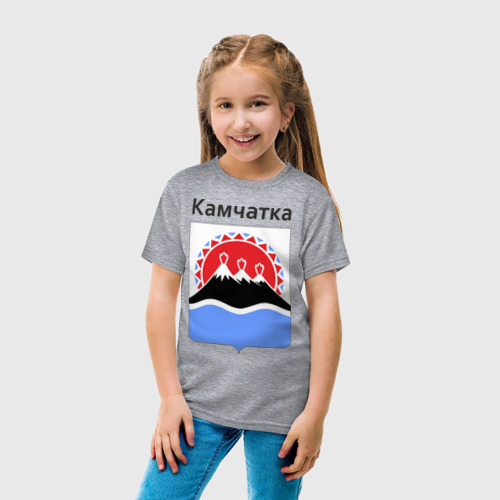 Детская футболка хлопок Камчатка, цвет меланж - фото 5