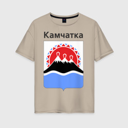 Женская футболка хлопок Oversize Камчатка