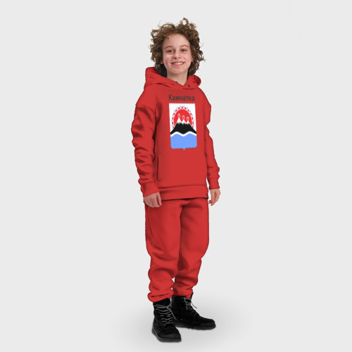 Детский костюм хлопок Oversize Камчатка, цвет красный - фото 3