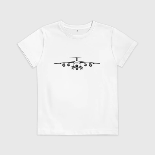 Детская футболка хлопок с принтом Авиация 2, вид спереди #2
