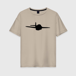 Женская футболка хлопок Oversize Авиация 3
