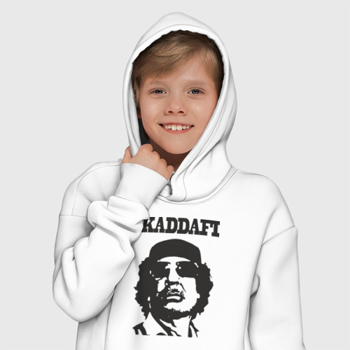 Детское худи Oversize хлопок Каддафи 4, цвет белый - фото 12