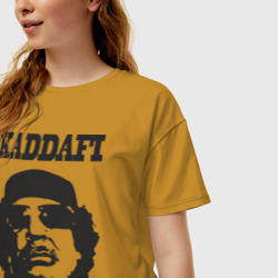 Женская футболка хлопок Oversize Каддафи 4 - фото 2